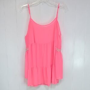 ❤️5/$25 Women's Pink Cole Shoulder Sleeveless Top